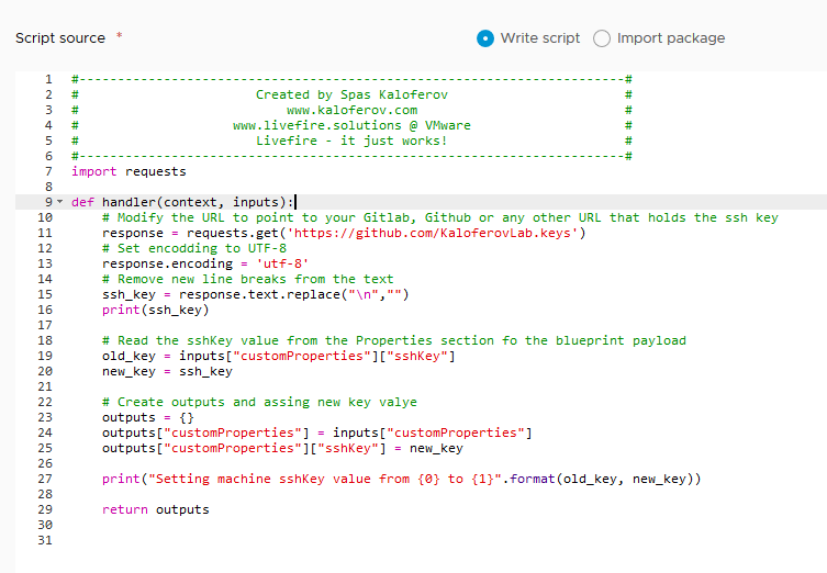 Setting Gitlab or Github SSH Keys via ABX action in Cloud Assembly ...